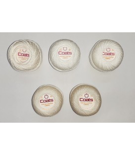 Ovillo Mercer Crochet Cadena Coats Fabra