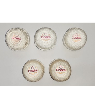 Ovillo Mercer Crochet Cadena Coats Fabra