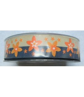 Cinta tapacosturas Flores Naranjas